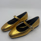 Hermes Mary Jane Gold Shoes
