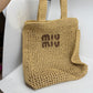 Miu Miu Straw Shoulder Bag