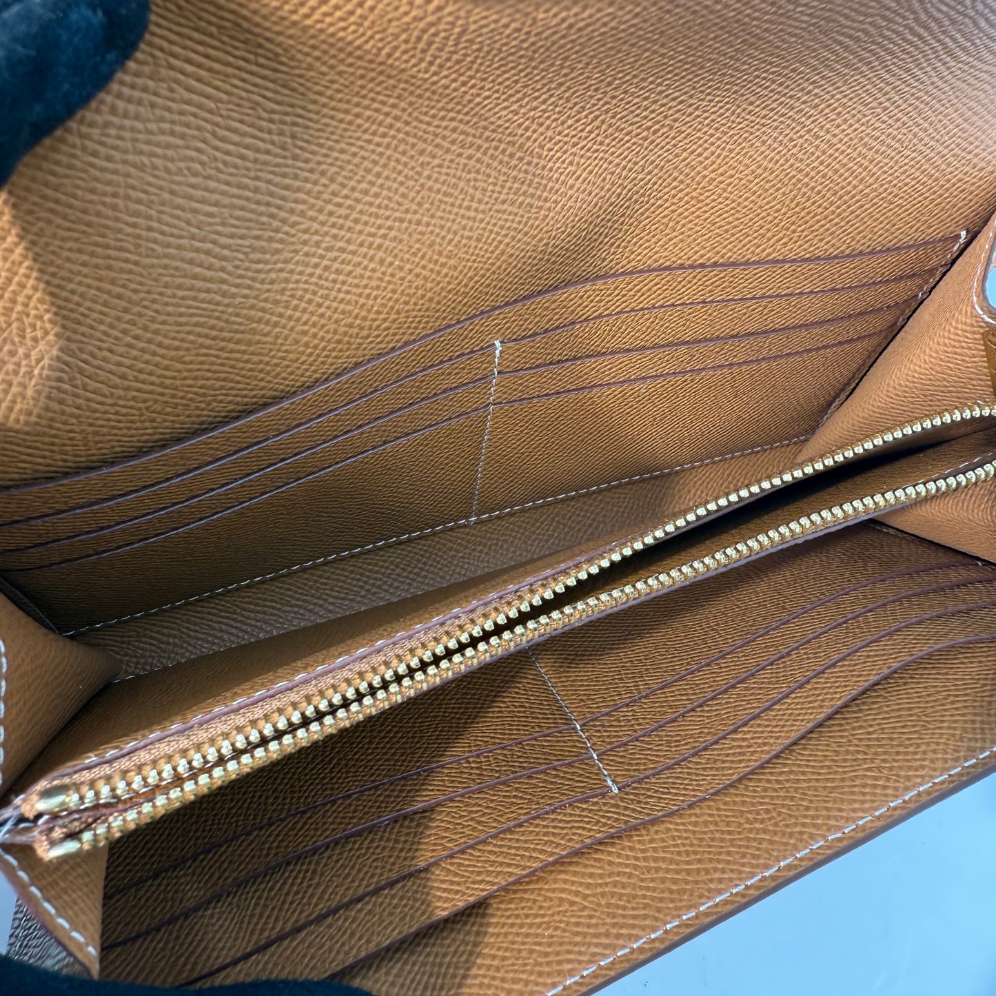 Hermes Kelly Wallet (Tan) GHW