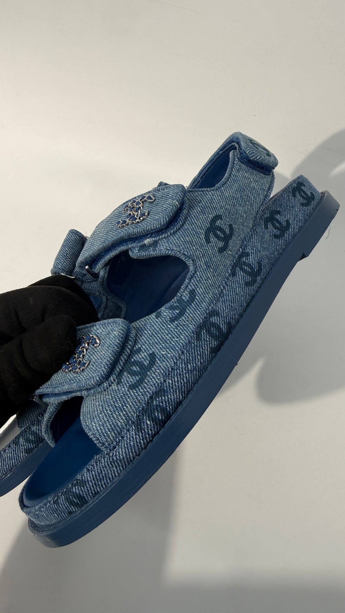 Chanel Denim Dad Sandals