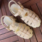 Prada Monolith Crochet Cage Sandals (Nude)