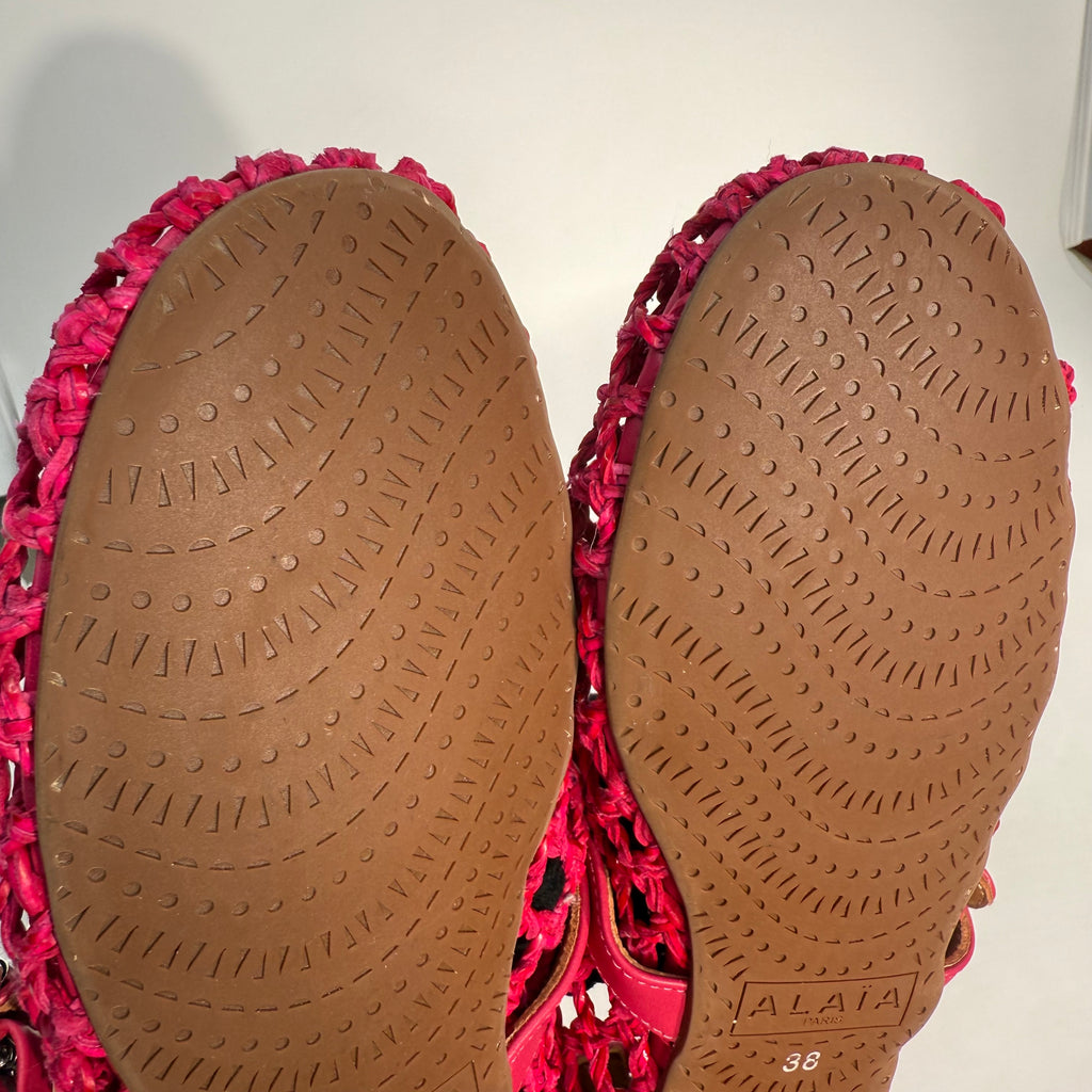 Alaia "La Ballerine" Mary Jane Flats Hot Pink