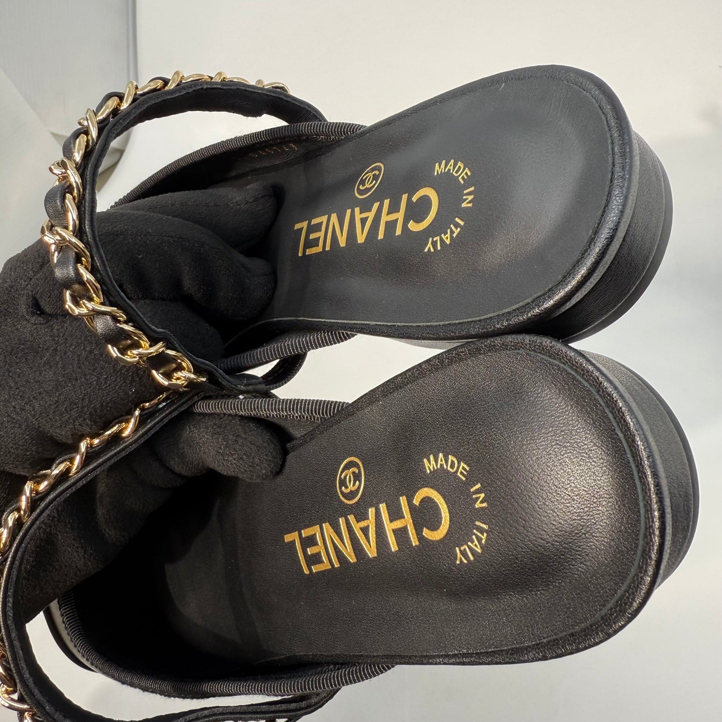 Chanel Mary Jane Mule Patent Captoe