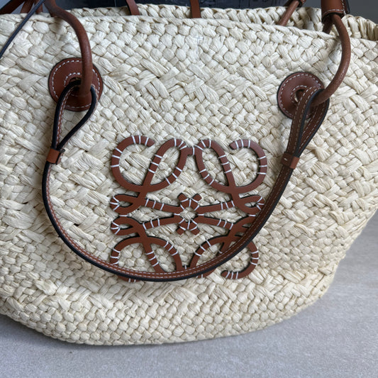 Loewe Anagram Raffia Basket Bag