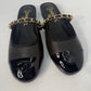 Chanel Mary Jane Mule Patent Captoe
