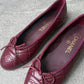Chanel Quilted Ballet Shoes Maroon