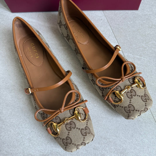 Gucci Monogram Ballet Shoes