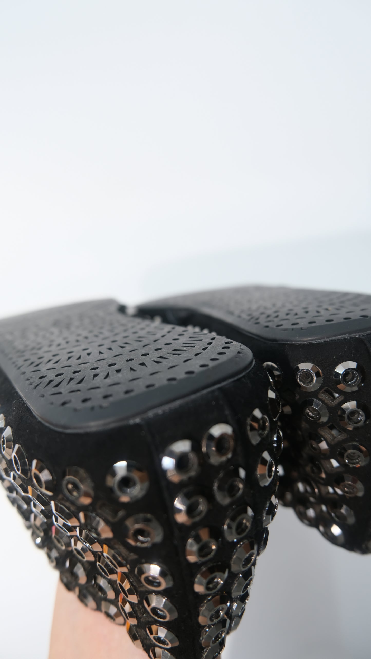 Alaia Crystal Flats (Black)