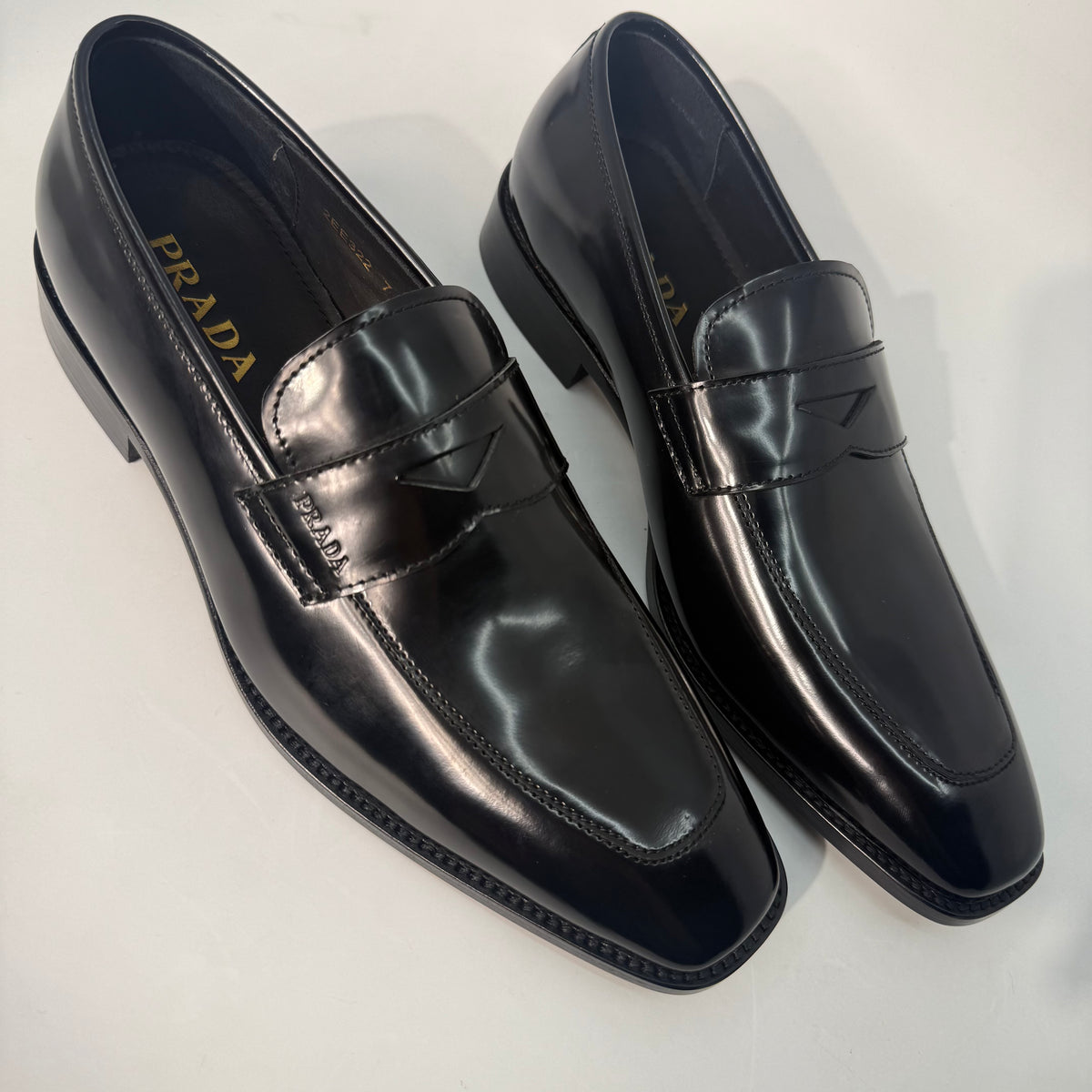 Prada Brushed Leather Mens Shoes