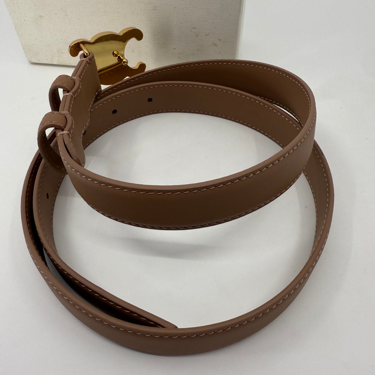 Celine Triomphe Belt Old Rose