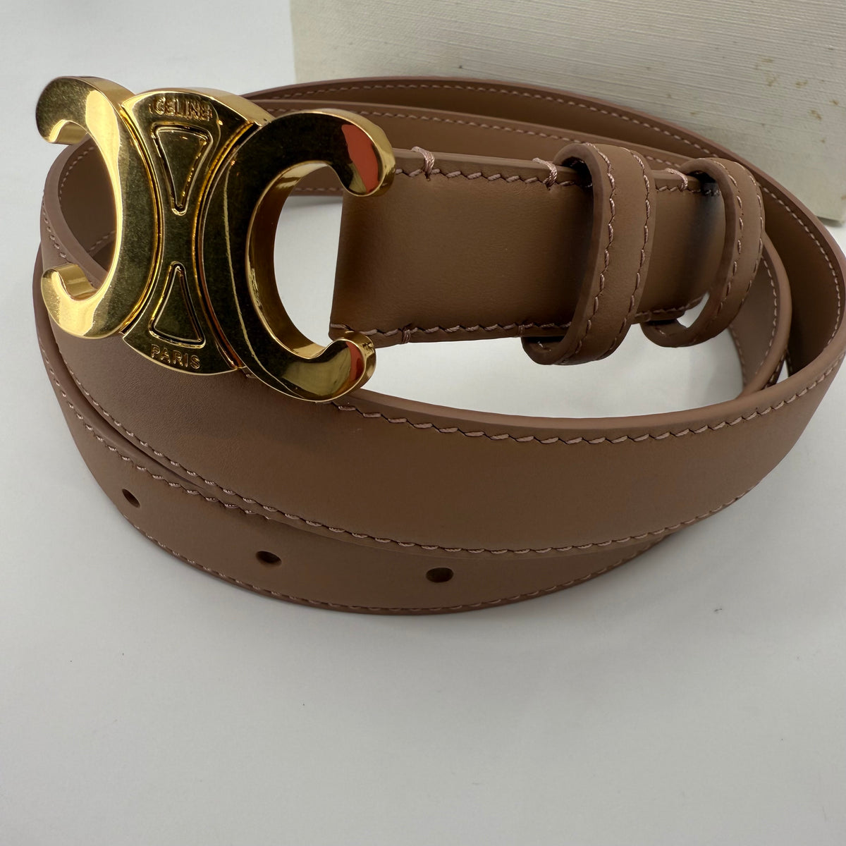 Celine Triomphe Belt Old Rose