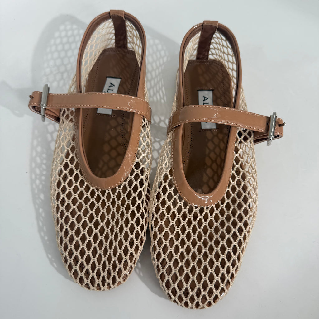 Alaia Net Shoes (Nude/Beige)