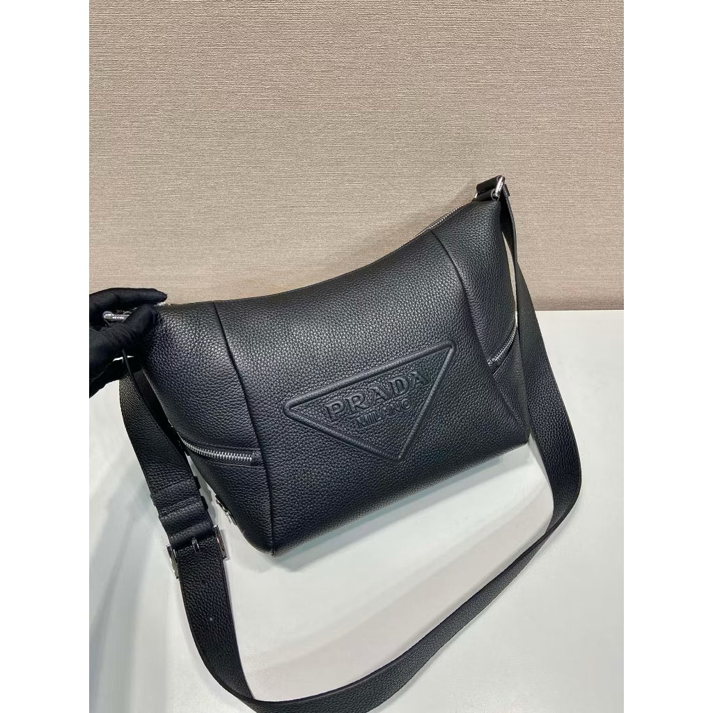 Prada Vitello Embossed Logo Crossbody