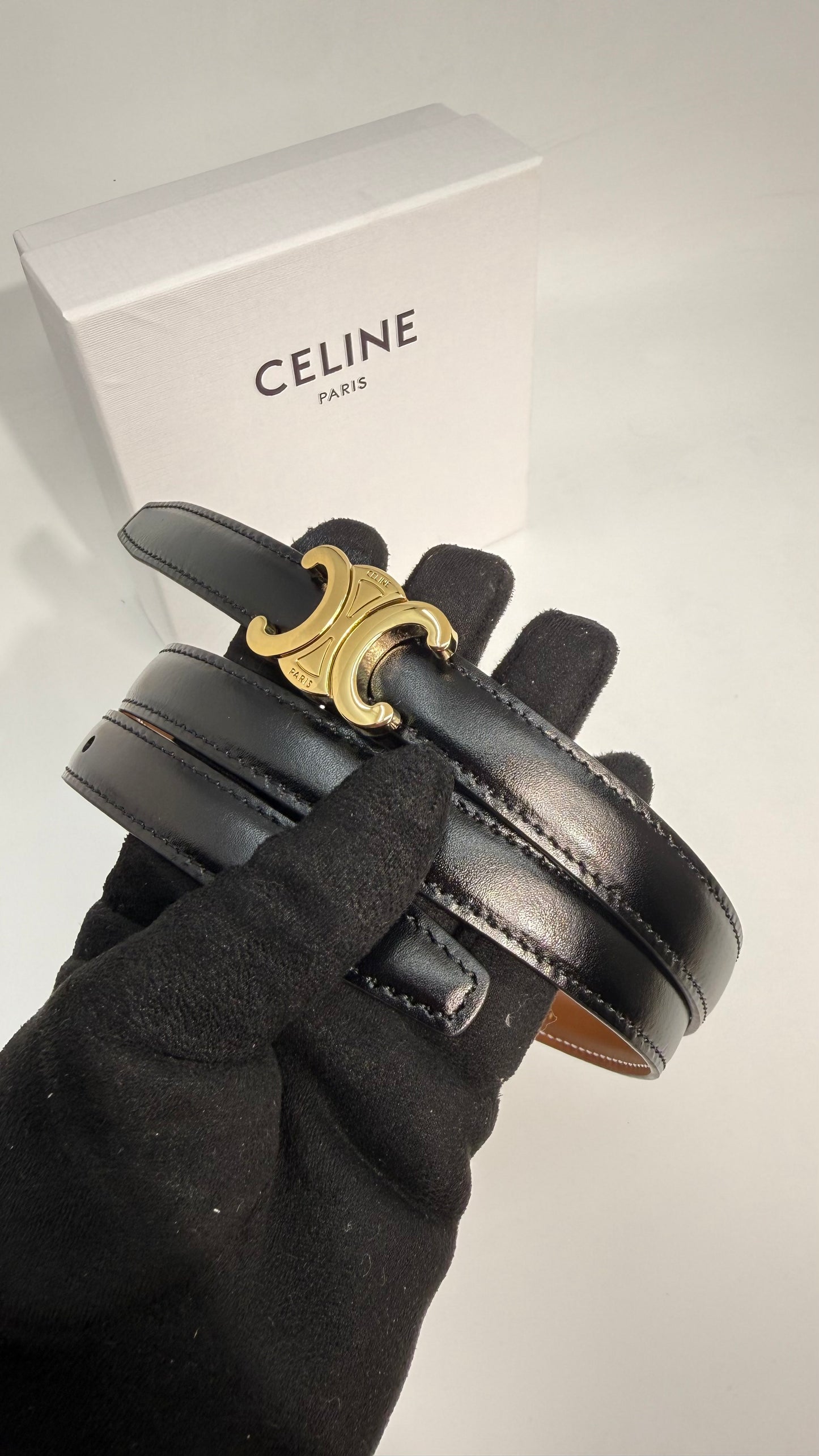 Celine Triomphe Reversible Belt