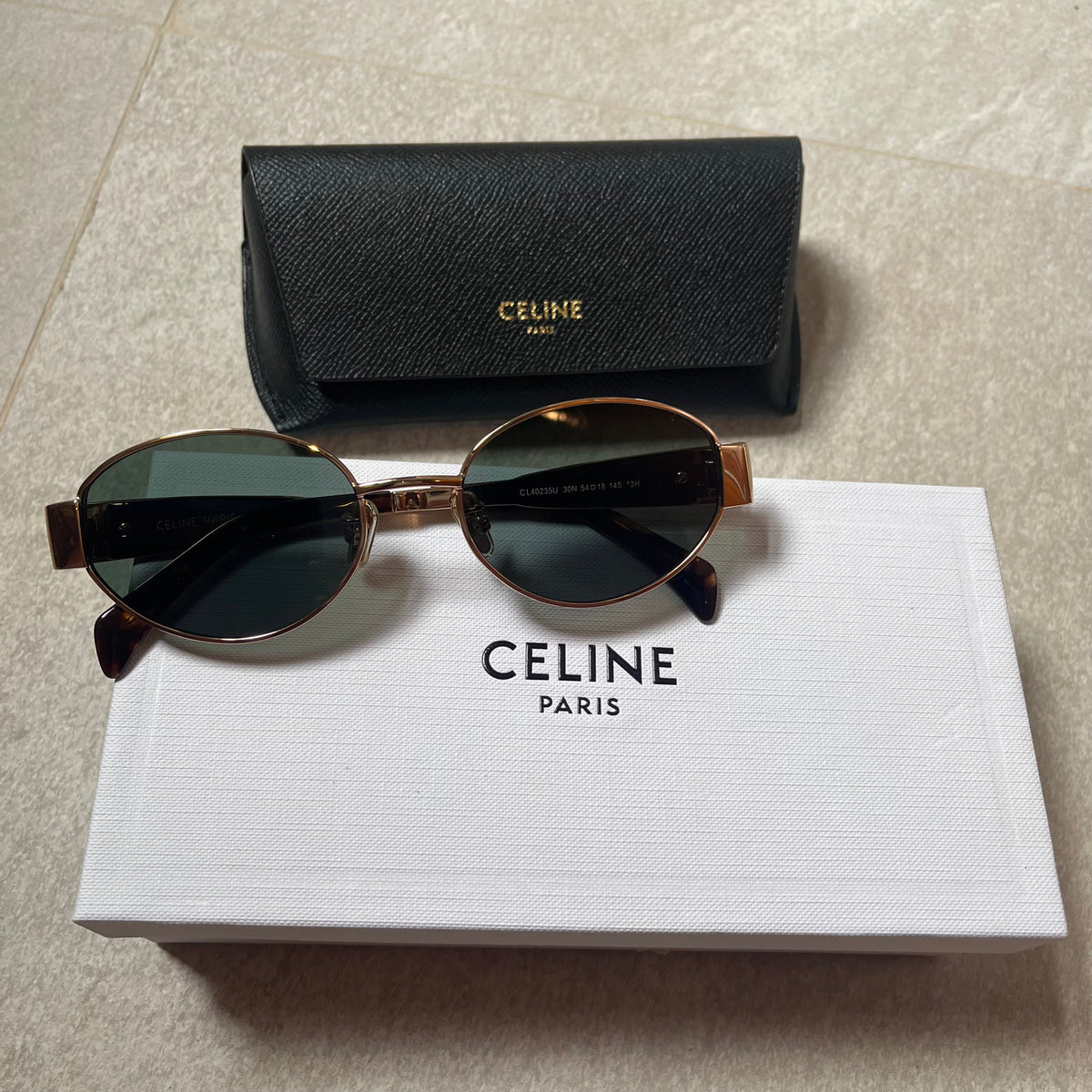 Celine Sunglasses (6.0) Gold/Green