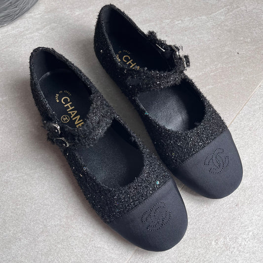 Chanel Sparkle Flats