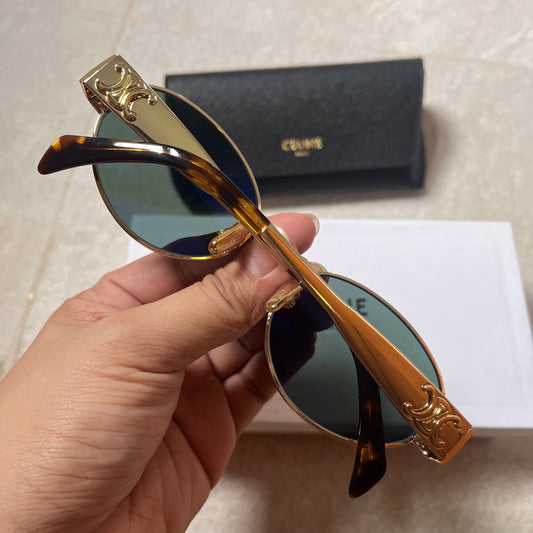 Celine Sunglasses (6.0) Gold/Green