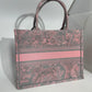 Christian Dior Book Tote Pink/Gray