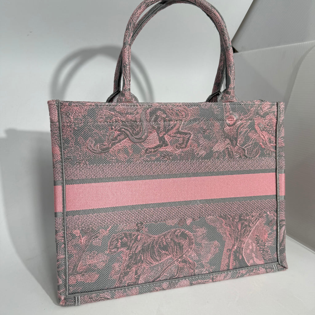 Christian Dior Book Tote Pink/Gray