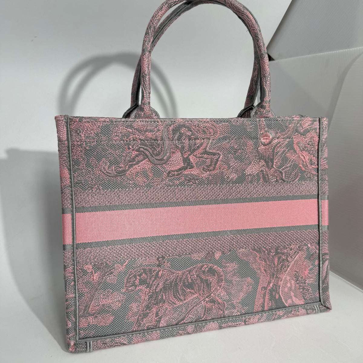 Christian Dior Book Tote Pink/Gray