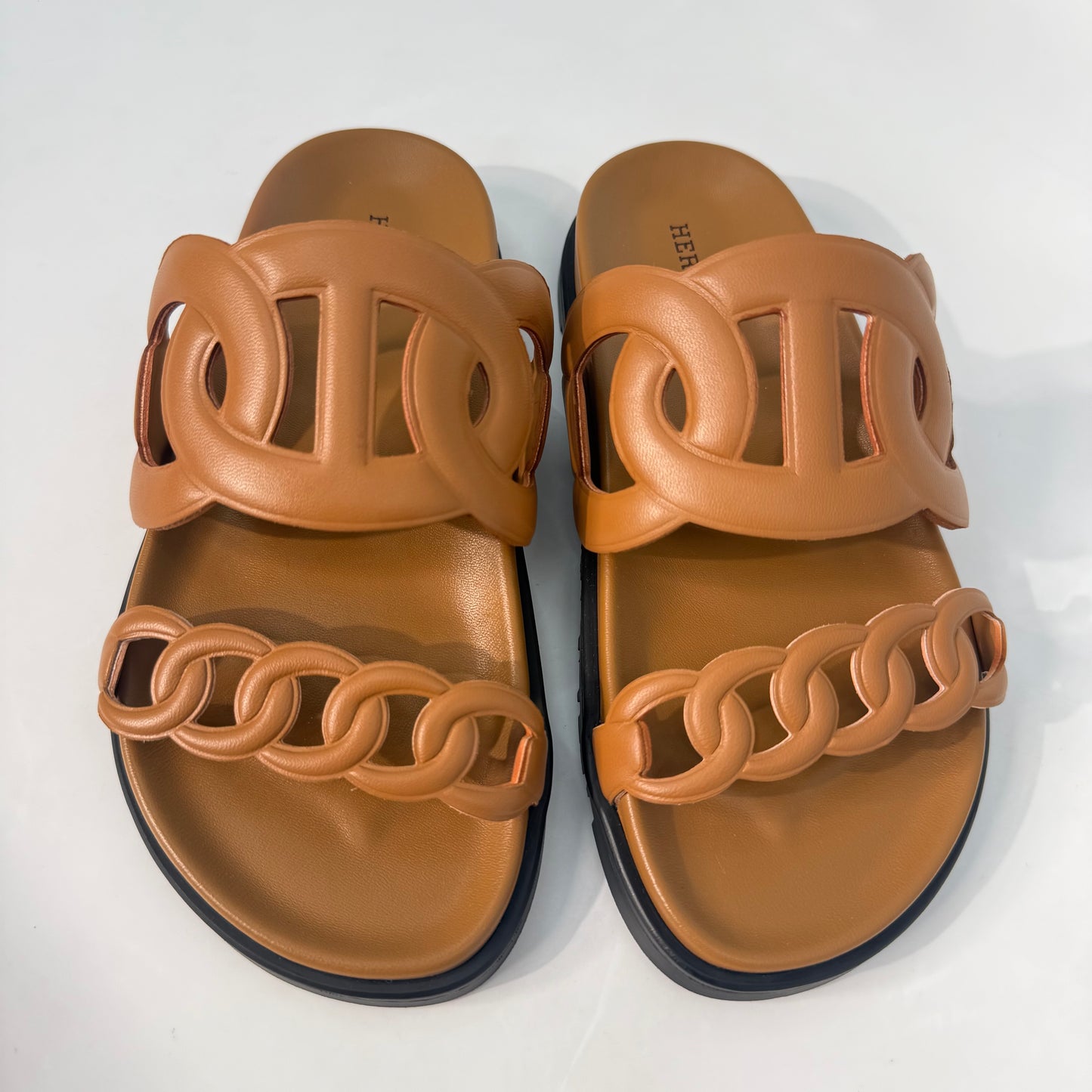Hermès Extra Sandals in Brown/Camel