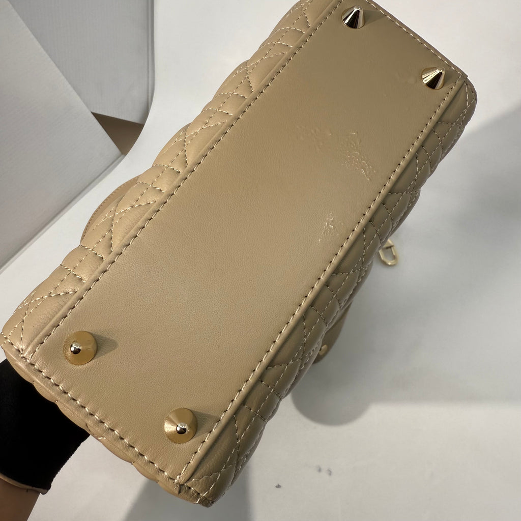 Lady Dior Cannage Taupe Crossbody