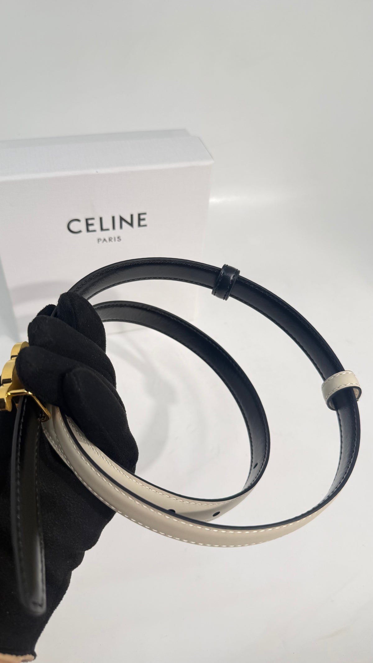 Celine Triomphe Slim Belt