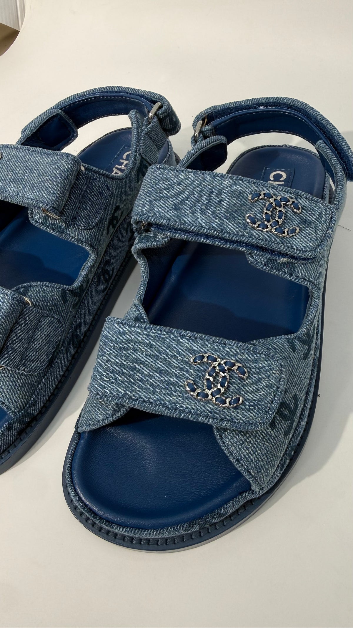 Chanel Denim Dad Sandals