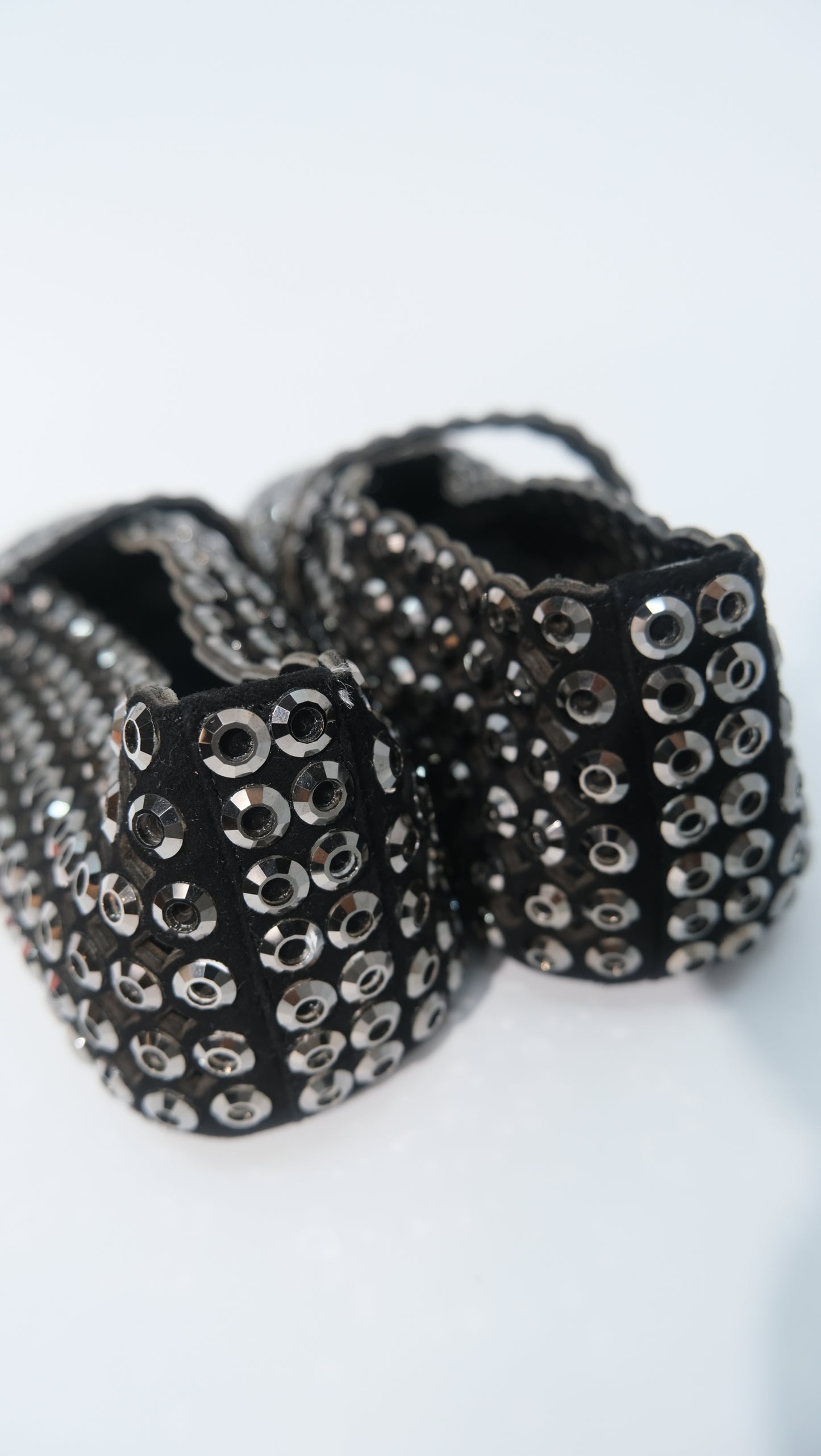 Alaia Crystal Flats (Black)