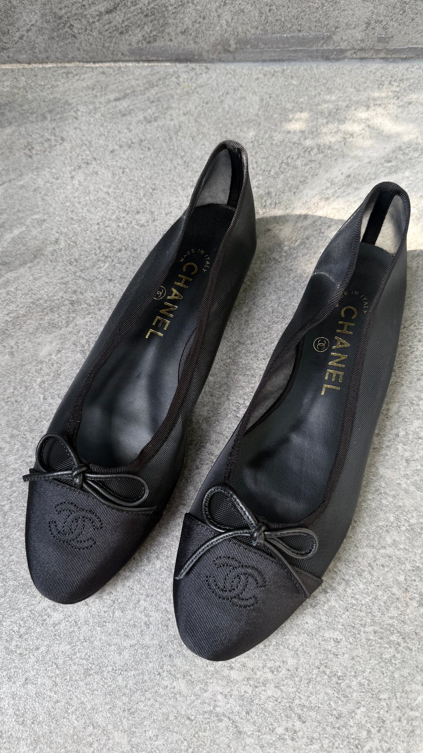 Chanel Mesh Ballet Flats (Black)
