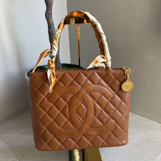 Chanel Medallion Tan Tote
