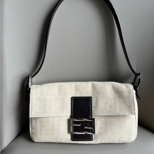 Fendi Baguette White Tote