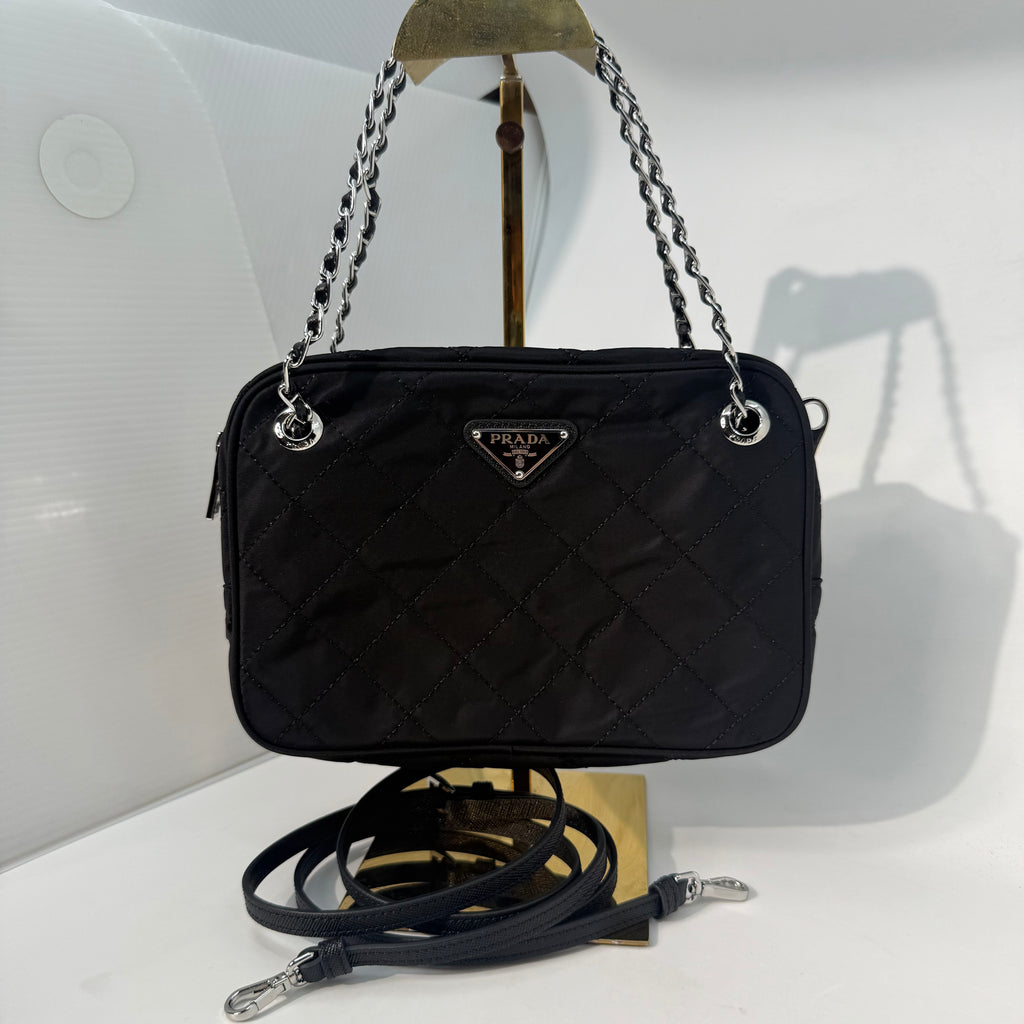 Prada Tessuto Impuntu Quilted Crossbody Bag