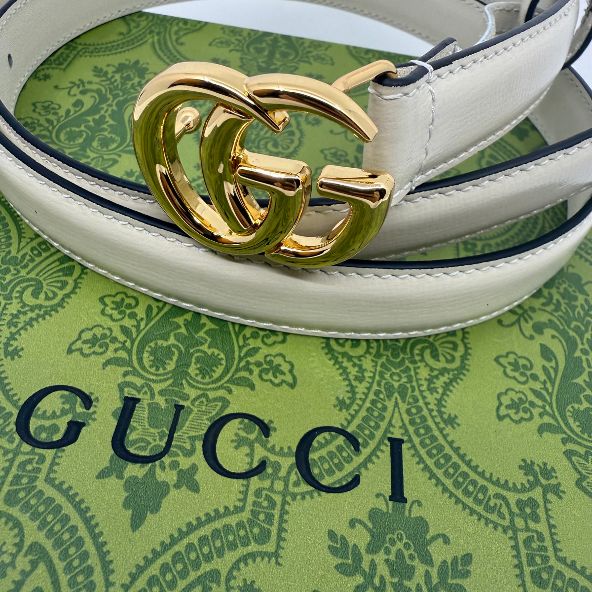 Gucci GG Belt White