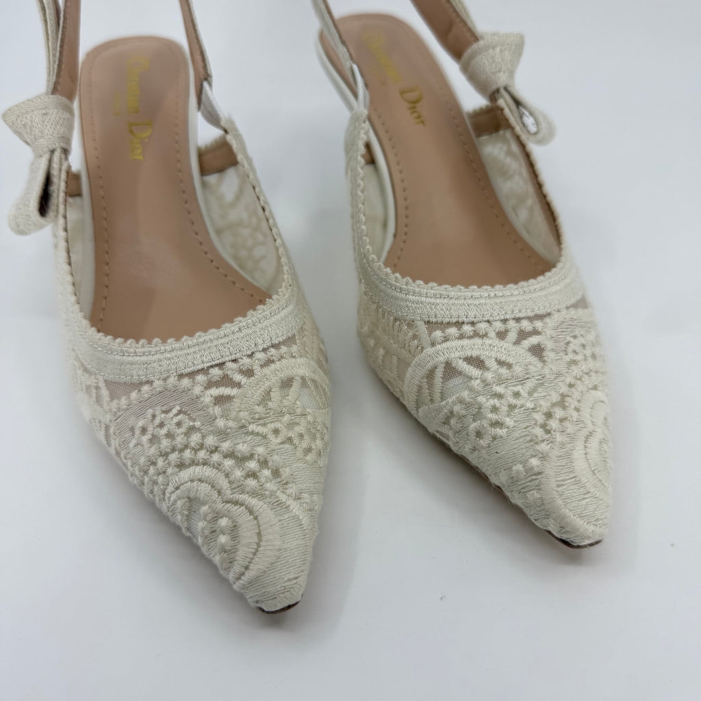 Christian Dior Lace Kitten Heels