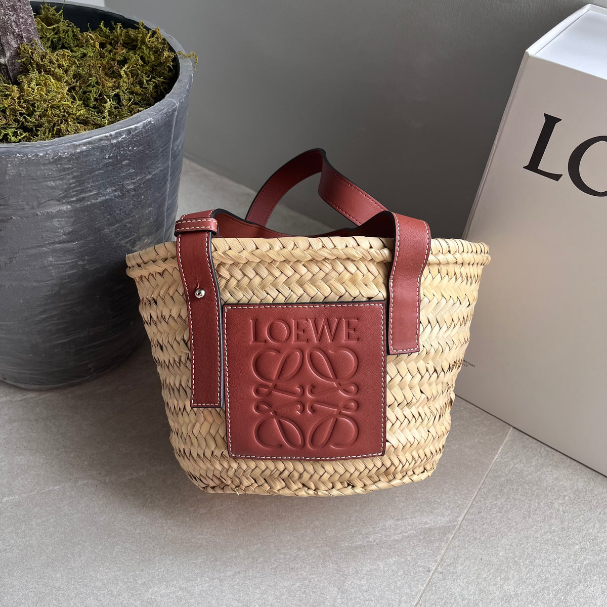 Loewe Raffia Basket Tote