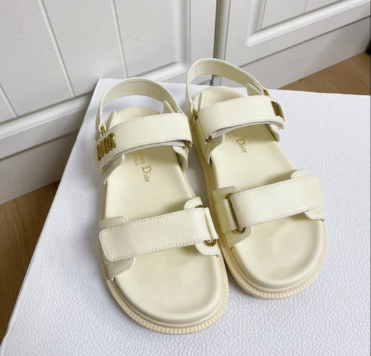 Christian Dior Dad Sandals White with Strap