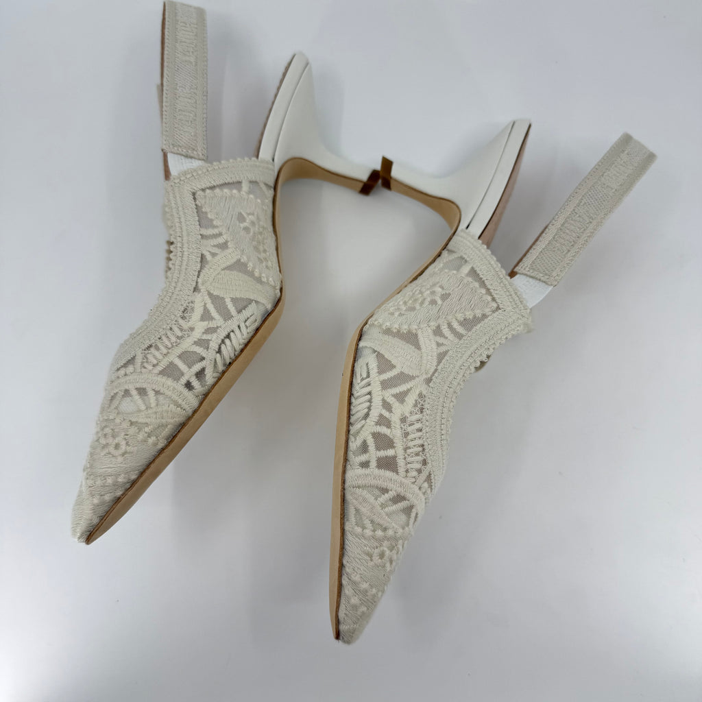 Christian Dior Lace Kitten Heels