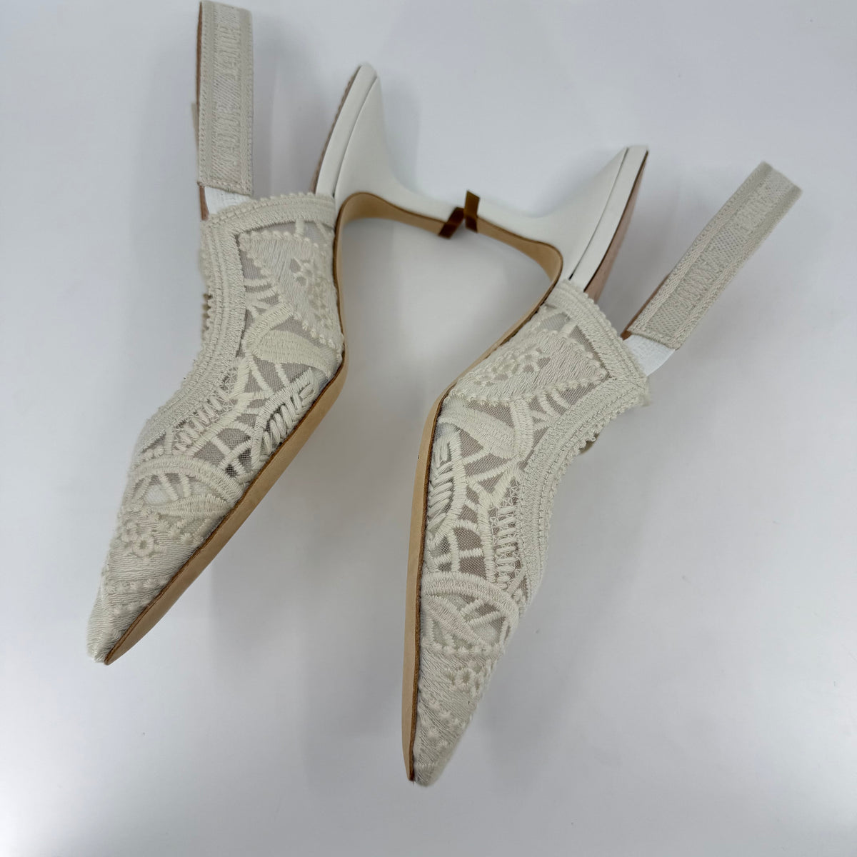 Christian Dior Lace Kitten Heels