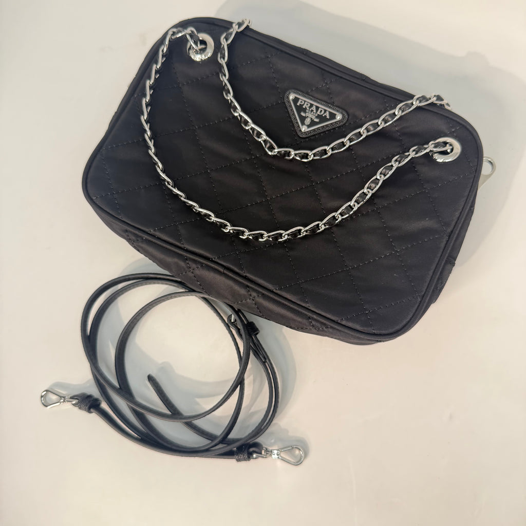 Prada Tessuto Impuntu Quilted Crossbody Bag
