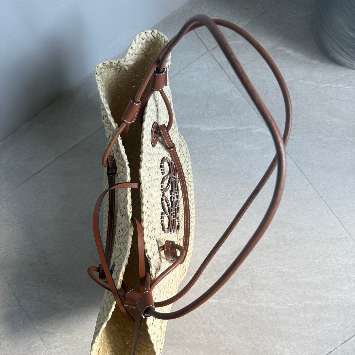 Loewe Anagram Raffia Basket Bag