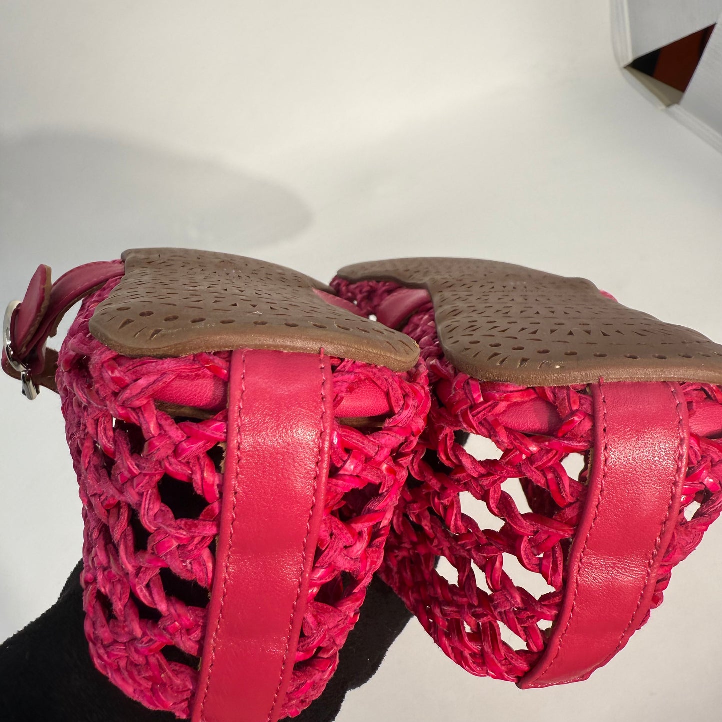 Alaia "La Ballerine" Mary Jane Flats Hot Pink