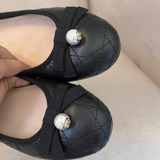 Christian Dior Cannage Ballet Flats (Black)