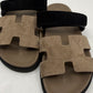 Hermes Chypre Suede Sandals