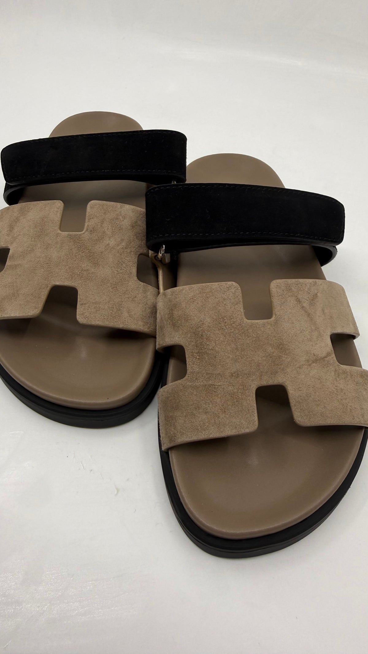Hermes Chypre Suede Sandals