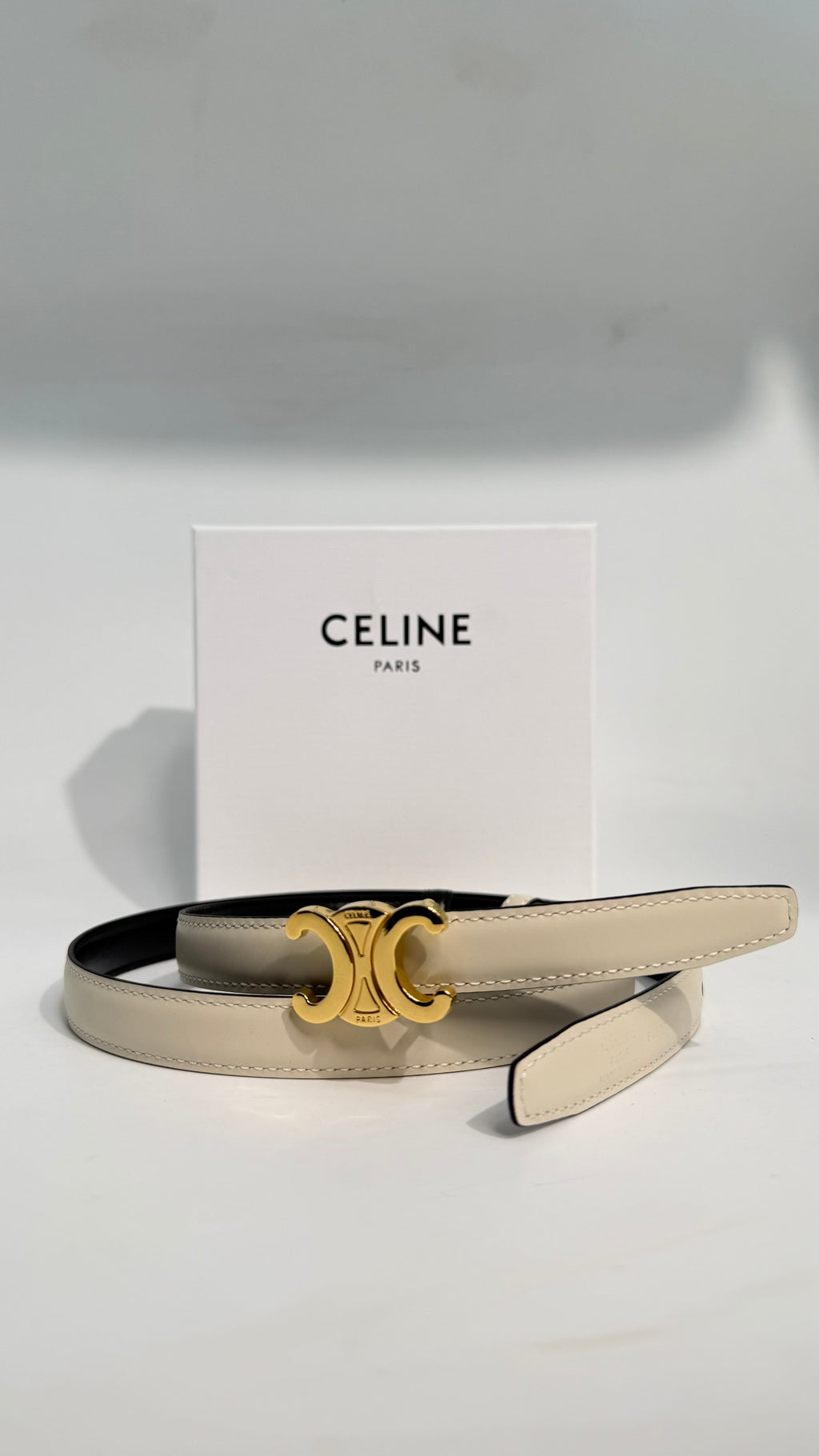 Celine Triomphe Slim Belt