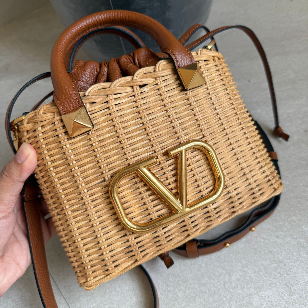 Valentino Summer Basket Crossbody Bag