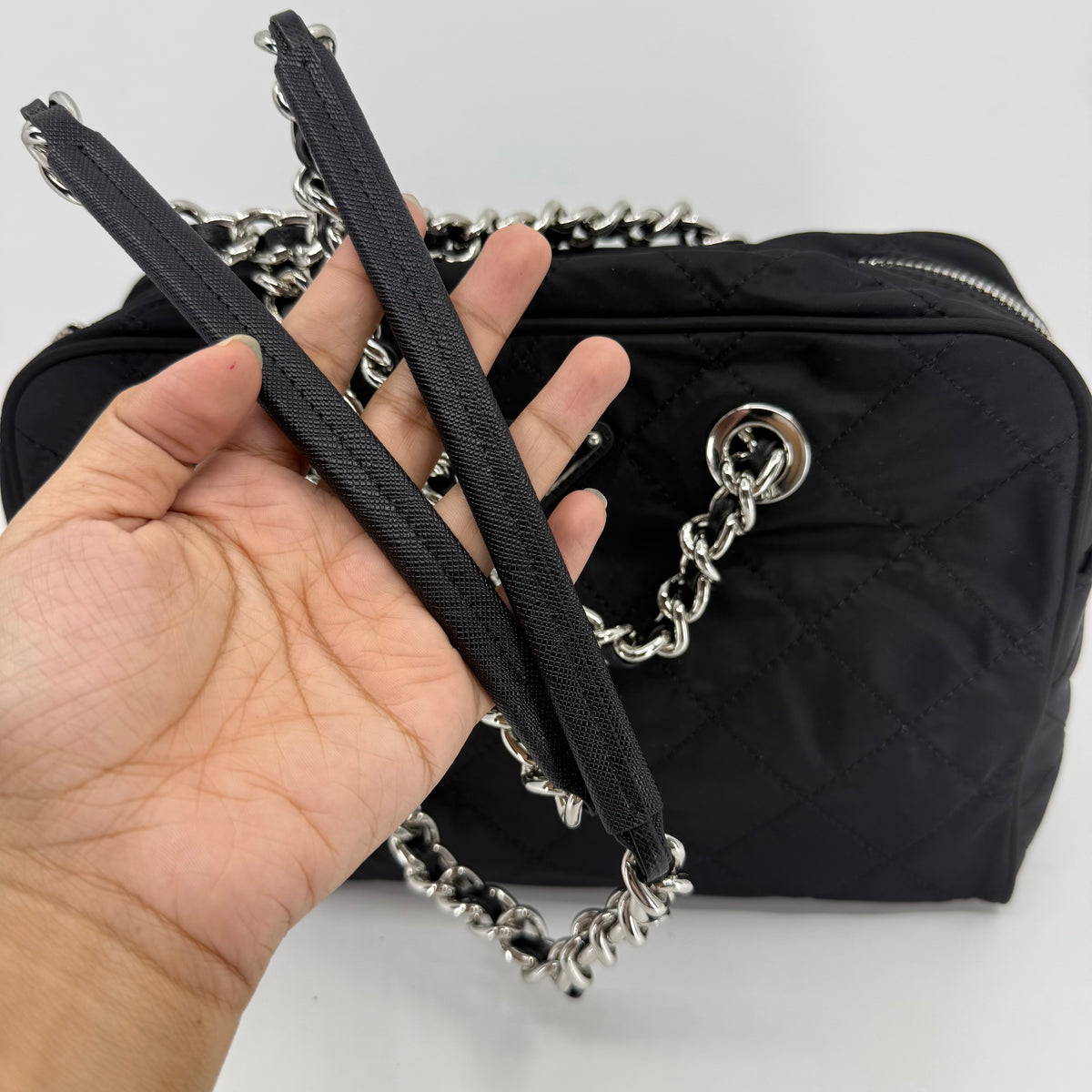 Prada Chain Quilted Tote