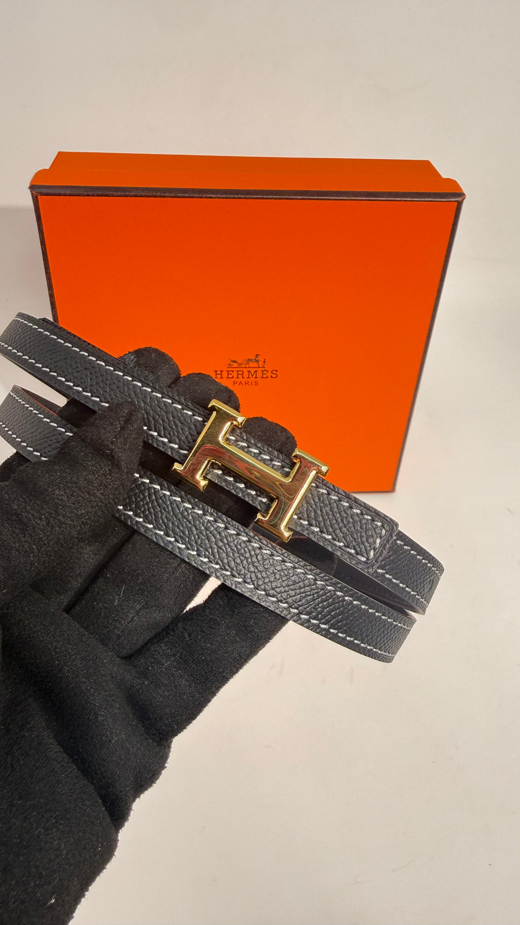 Hermes Constance H Slim Belt