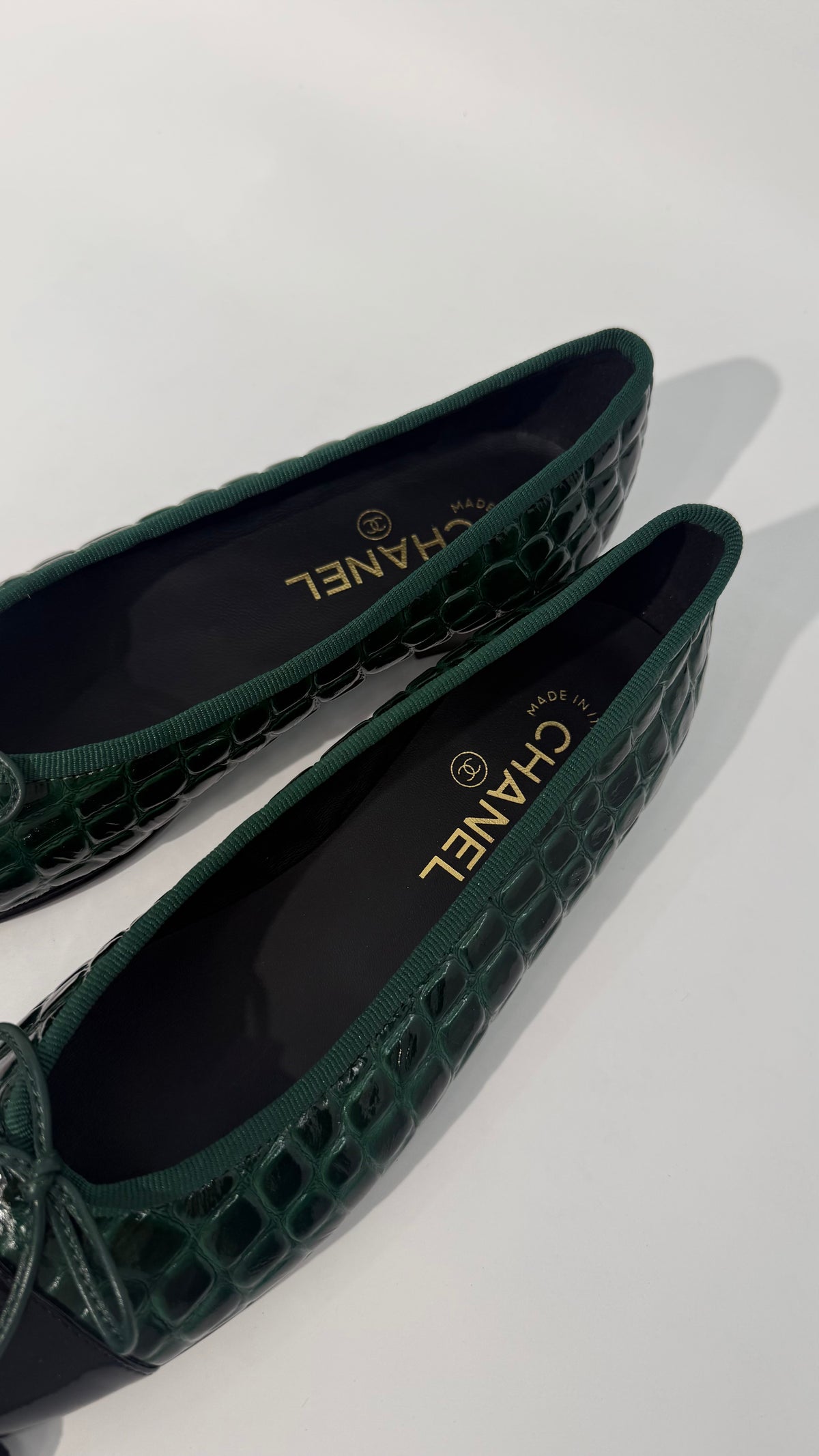 Chanel Croc Ballet Flats